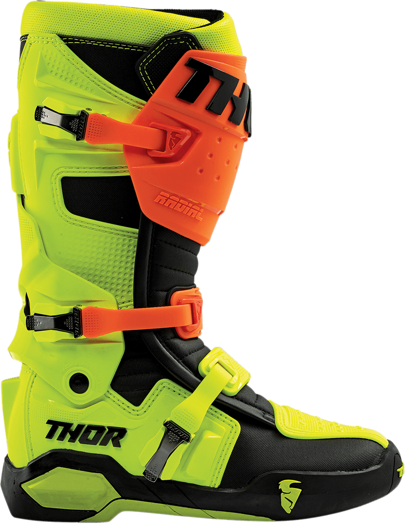 THOR 3430-0904 Radial Boots Replacement Outsoles - Black/Yellow Fluorescent - Size 11 — image 5 of 6