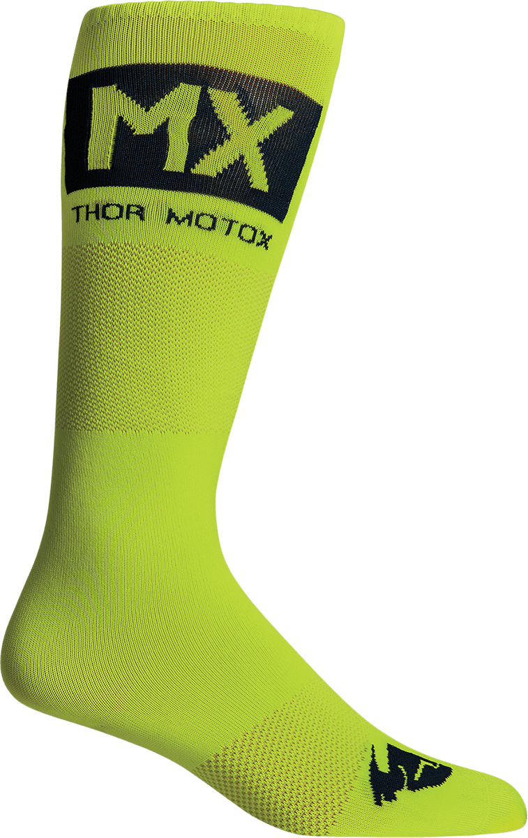 THOR 3431-0665 MX Cool Socks - Acid/MIdnight Black - Size 6-9