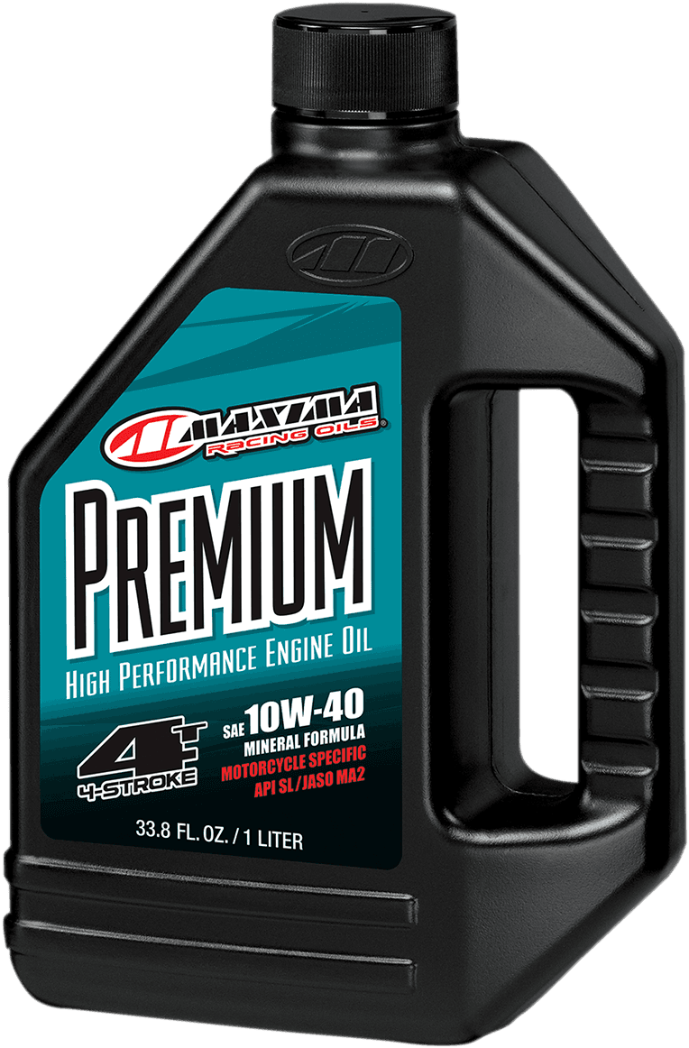 MAXIMA RACING OIL 34901 Premium High Performance Mineral 4T Engine Oil - 10W-40 - 1L