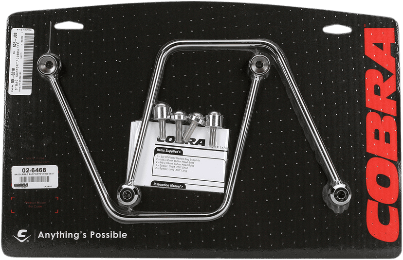 COBRA 3501-0182 Saddlebag Support - Chrome - Vulcan 900 — image 2 of 2