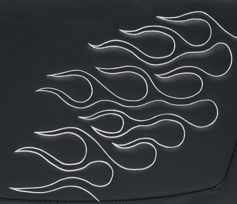 SADDLEMEN 3501-0220 Flame Saddlebag - Silver - Jumbo — image 2 of 4