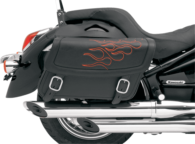 SADDLEMEN 3501-0222 Flame Saddlebag - Orange - Large — image 1 of 4