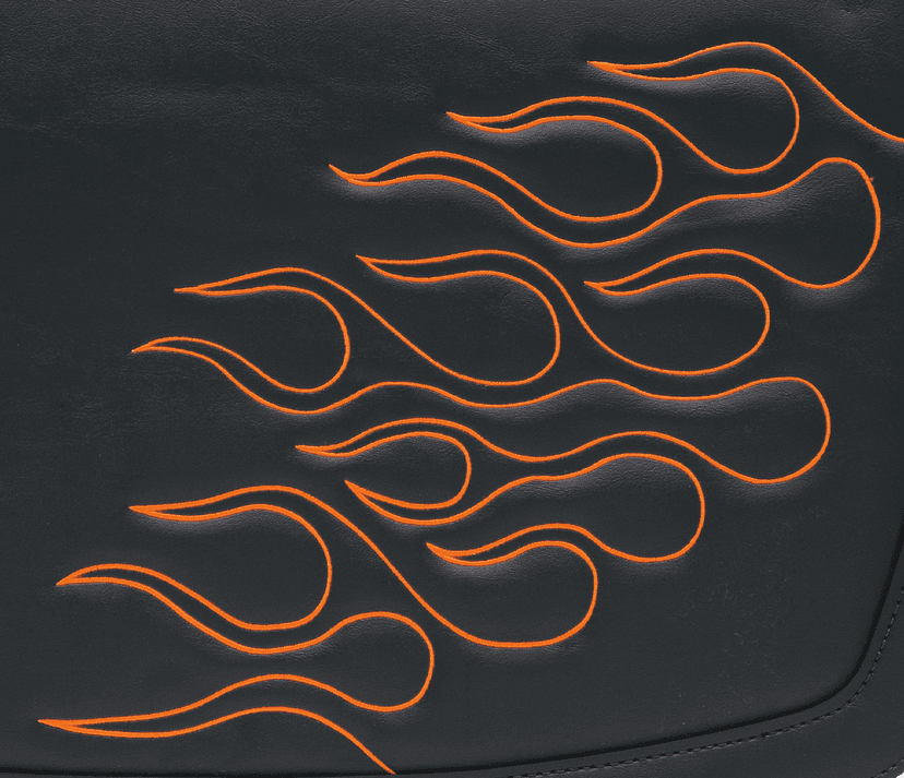 SADDLEMEN 3501-0222 Flame Saddlebag - Orange - Large — image 2 of 4