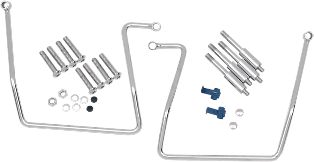 DRAG SPECIALTIES 3501-0258 Saddlebag Support - Chrome - FXD '91-'17