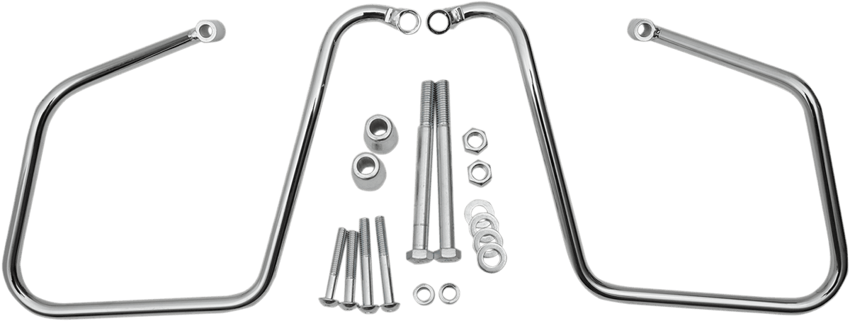 DRAG SPECIALTIES 3501-0964 Saddlebag Support - Chrome - FXD '08-'17