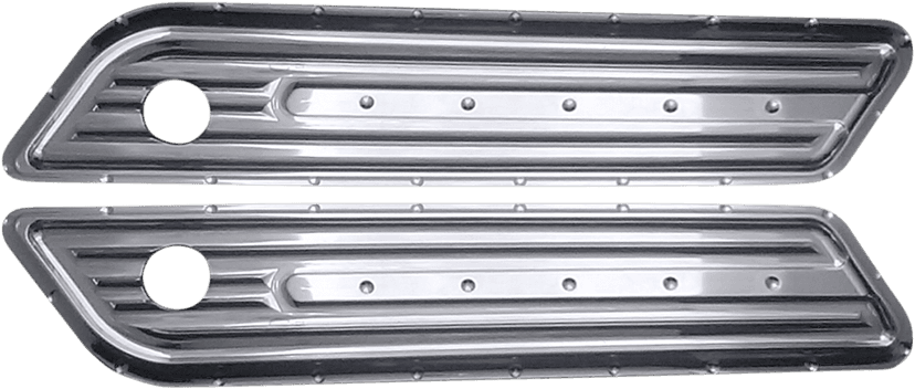COVINGTONS 3501-0990 Saddlebag Hinge Cover - Dimpled - Chrome