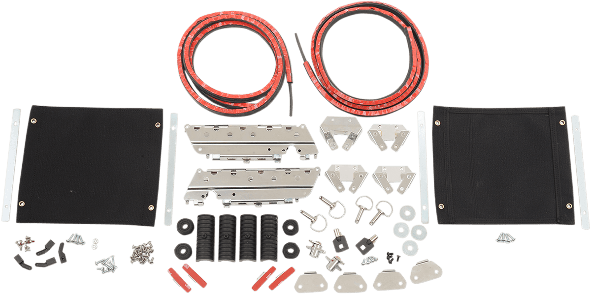 DRAG SPECIALTIES 3501-1083 Saddlebag Hardware with Tether - FLH/FLT '93-'13
