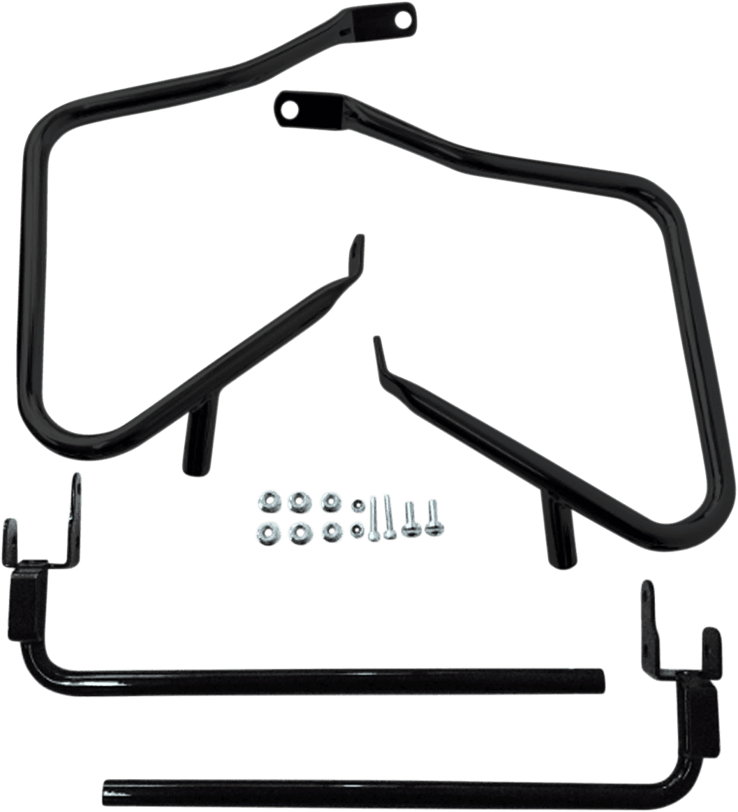 DRAG SPECIALTIES 3501-1242 Saddlebag Support Kit - Black - FLH/FLT '14-'25