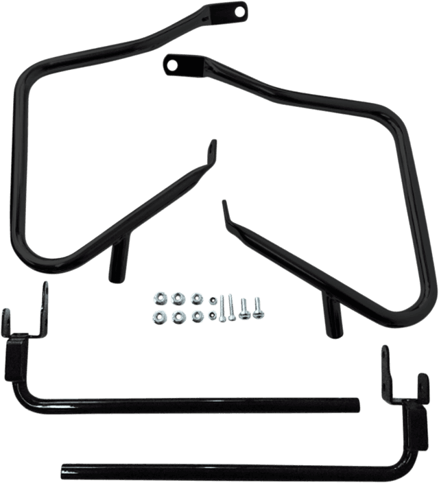 DRAG SPECIALTIES 3501-1242 Saddlebag Support Kit - Black - FLH/FLT '14-'25