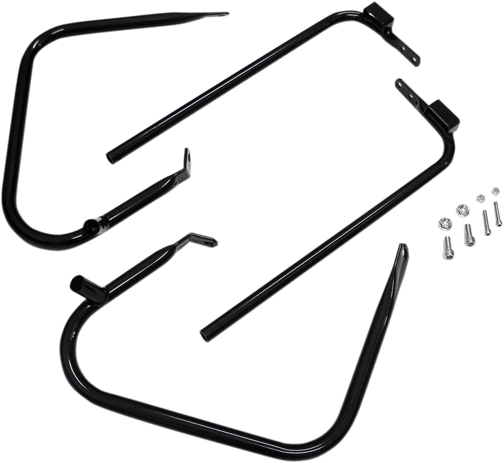 DRAG SPECIALTIES 3501-1244 Saddlebag Support Kit - Black - FLH/FLT '97-'08
