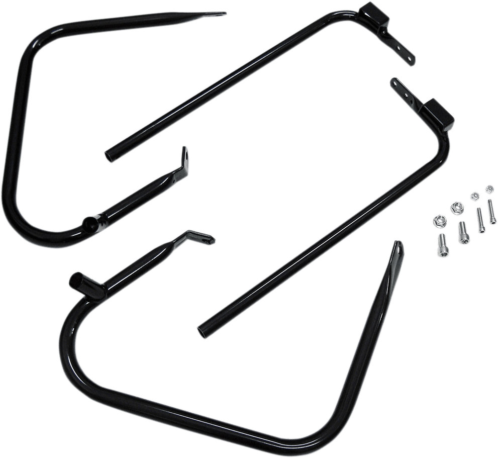 DRAG SPECIALTIES 3501-1244 Saddlebag Support Kit - Black - FLH/FLT '97-'08