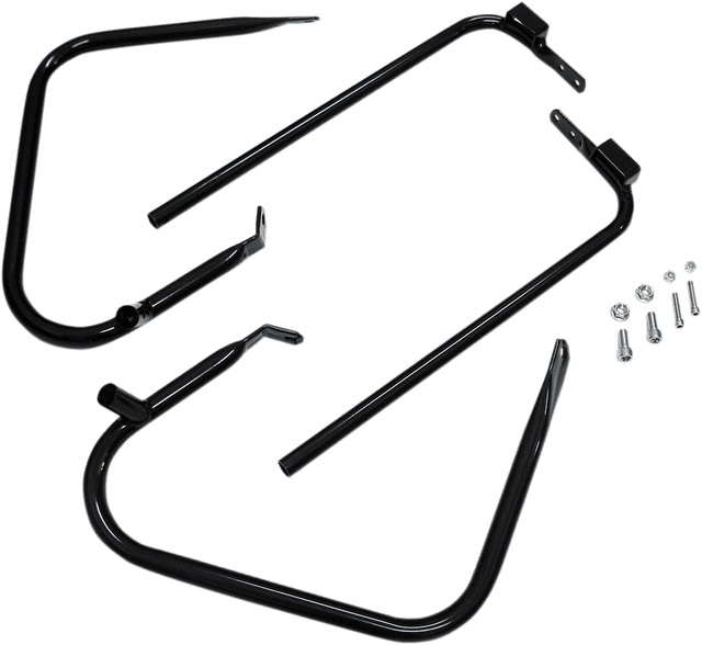 DRAG SPECIALTIES 3501-1244 Saddlebag Support Kit - Black - FLH/FLT '97-'08