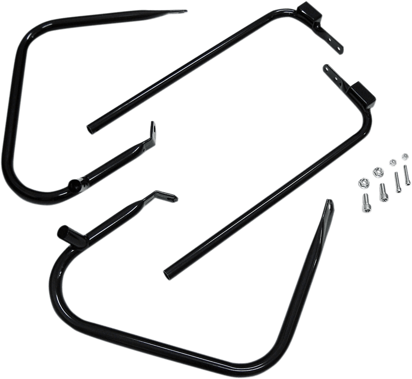DRAG SPECIALTIES 3501-1244 Saddlebag Support Kit - Black - FLH/FLT '97-'08