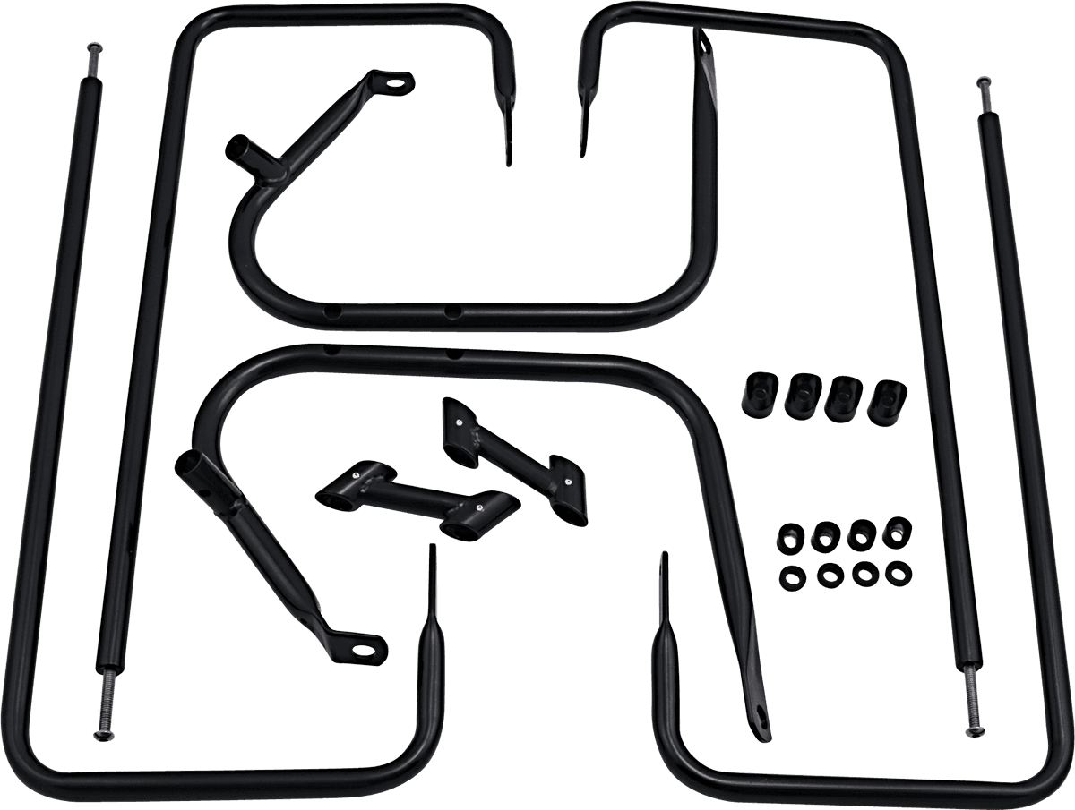 DRAG SPECIALTIES 3501-1250 Saddlebag Rail - Black - FL '97-'08