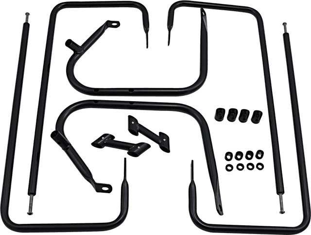 DRAG SPECIALTIES 3501-1250 Saddlebag Rail - Black - FL '97-'08 — image 1 of 2