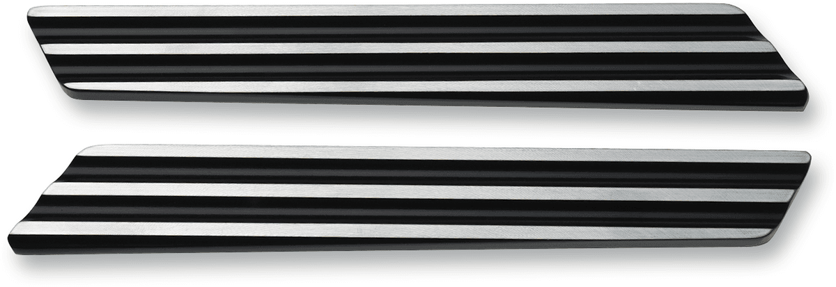 JOKER MACHINE 3501-1252 Saddlebag Latch Inserts - Black/Silver