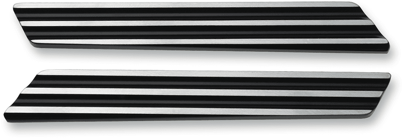 JOKER MACHINE 3501-1252 Saddlebag Latch Inserts - Black/Silver