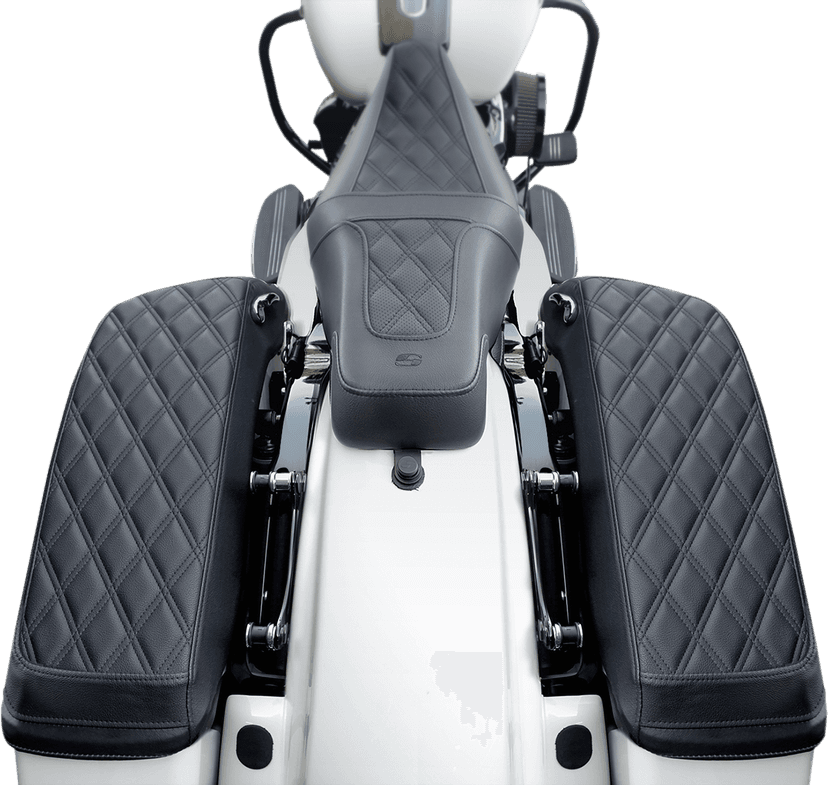 SADDLEMEN 3501-1350 Saddlebag Covers - Lattice Stitch - FL '14-'23 — image 2 of 4