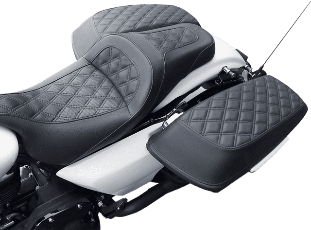 SADDLEMEN 3501-1350 Saddlebag Covers - Lattice Stitch - FL '14-'23 — image 3 of 4
