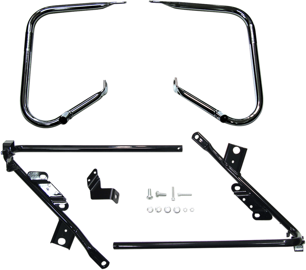 DRAG SPECIALTIES 3501-1425 Saddlebag Support Brackets - Black - FL '09-'13