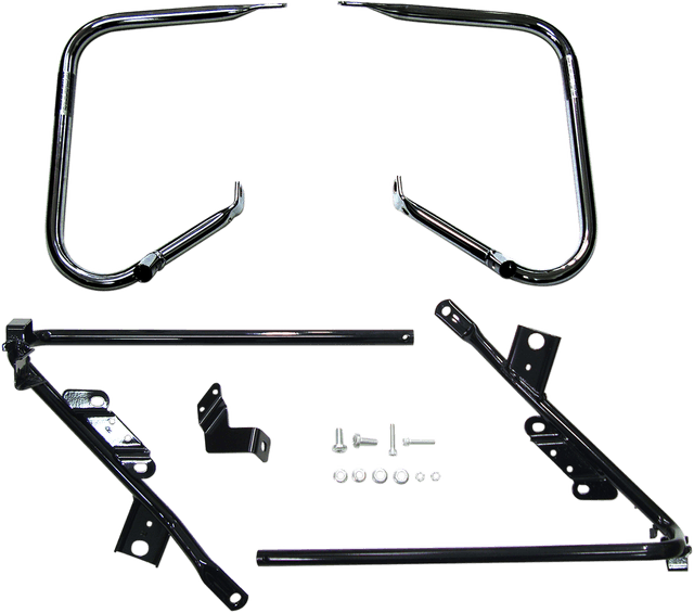 DRAG SPECIALTIES 3501-1425 Saddlebag Support Brackets - Black - FL '09-'13
