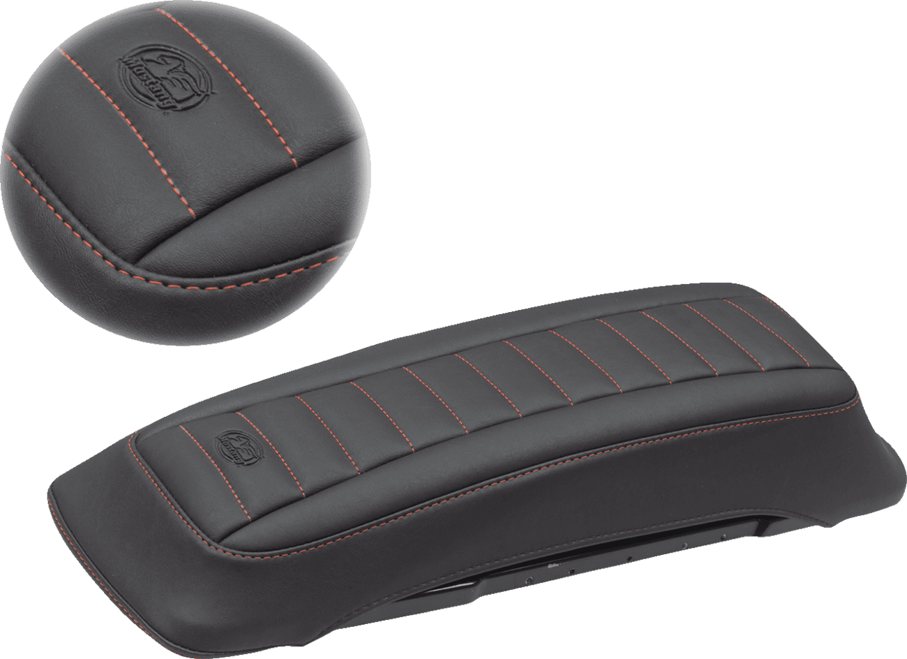 MUSTANG 3501-1904 Saddlebag Lid Covers - Black/Red - FL '93-'13