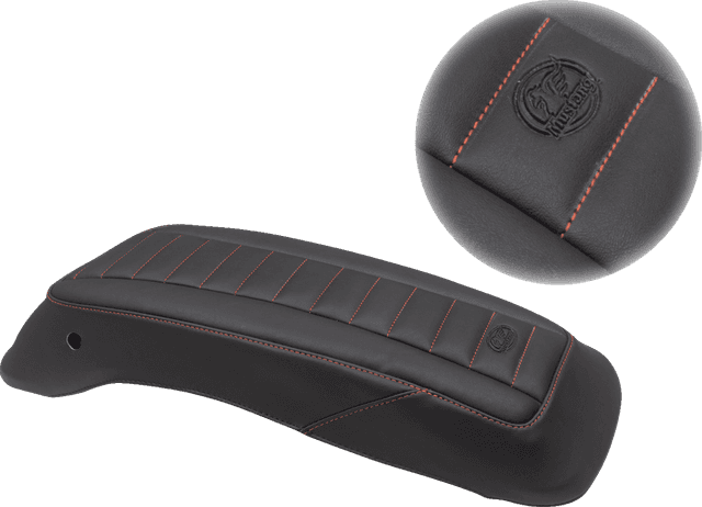 MUSTANG 3501-1905 Saddlebag Lid Covers - Black/Red - FL '14-'24