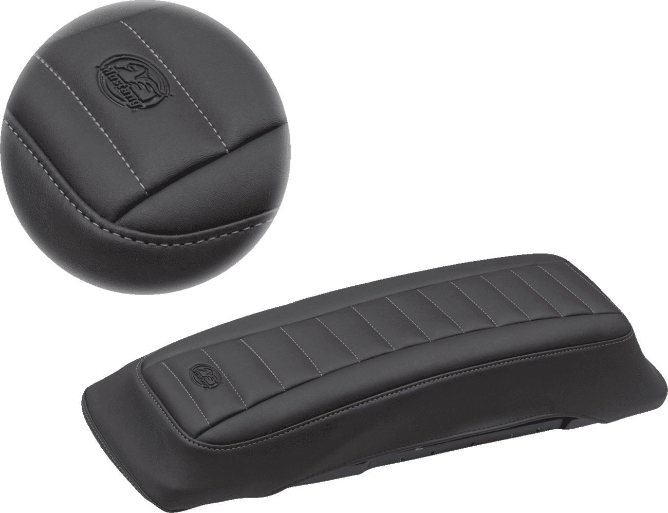 MUSTANG 3501-1906 Saddlebag Lid Covers - Black/Gunmetal Gray - FL '93-'13