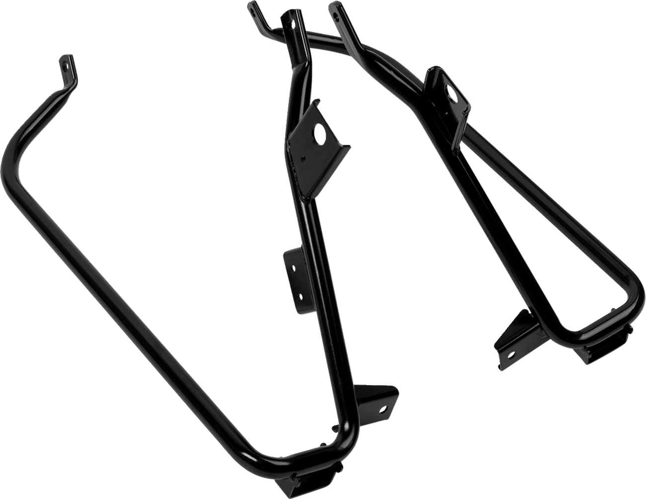 DRAG SPECIALTIES 3501-1975 Saddlebag Support Brackets - Black - FL '09-'10