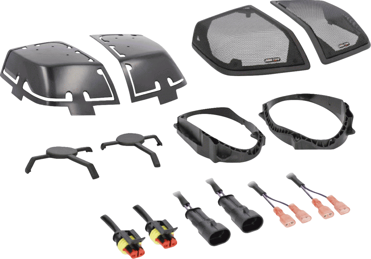 SADDLE TRAMP 3501-2042 Saddlebag Lid with Speaker Cutouts - Rear - FL