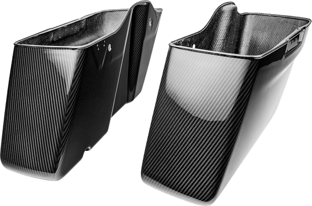 SLYFOX 3501-2121 Saddlebag Bottoms - Carbon Gloss - FL '14-'23 — image 1 of 2