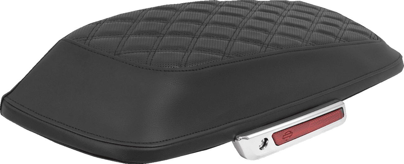 SADDLEMEN 3501-2301 Saddlebag Lid Covers - Lattice - Black Stitch - FLH/FLT '14-'25