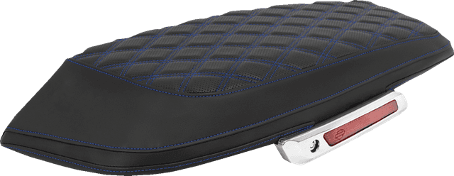 SADDLEMEN 3501-2312 Saddlebag Lid Covers - Lattice - Blue Stitch - FLH/FLT '23-'25