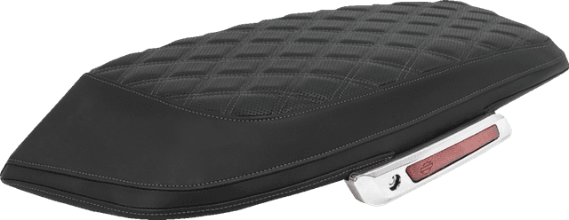 SADDLEMEN 3501-2313 Saddlebag Lid Covers - Lattice - Gray Stitch - FLH/FLT '23-'25