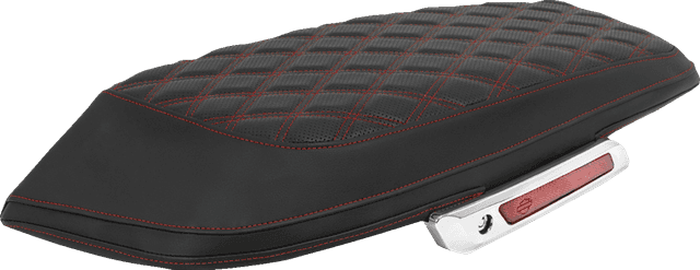 SADDLEMEN 3501-2315 Saddlebag Lid Covers - Lattice - Red Stitch - FLH/FLT '23-'25
