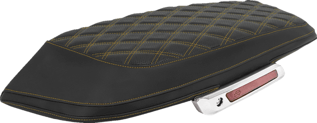 SADDLEMEN 3501-2319 Saddlebag Lid Covers - Lattice - Gold Stitch - FLH/FLT '23-'25