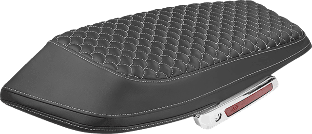 SADDLEMEN 3501-2358 Saddlebag Lid Covers - Dragon Scale - White Stitch - FLH/FLT '23-'25