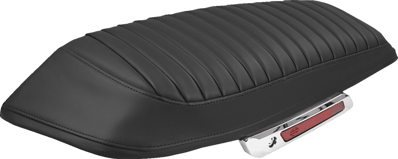 SADDLEMEN 3501-2360 Saddlebag Lid Covers - Tuck-n-Roll - Black Stitch - FLH/FLT '23-'25