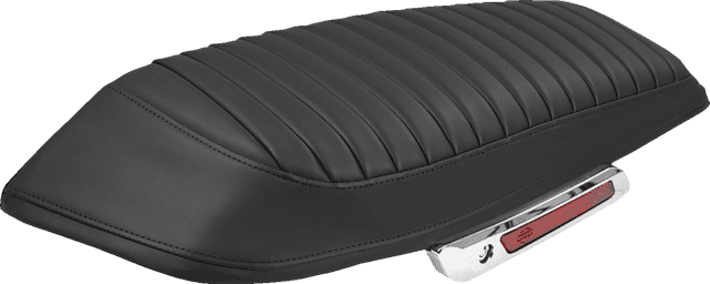 SADDLEMEN 3501-2360 Saddlebag Lid Covers - Tuck-n-Roll - Black Stitch - FLH/FLT '23-'25