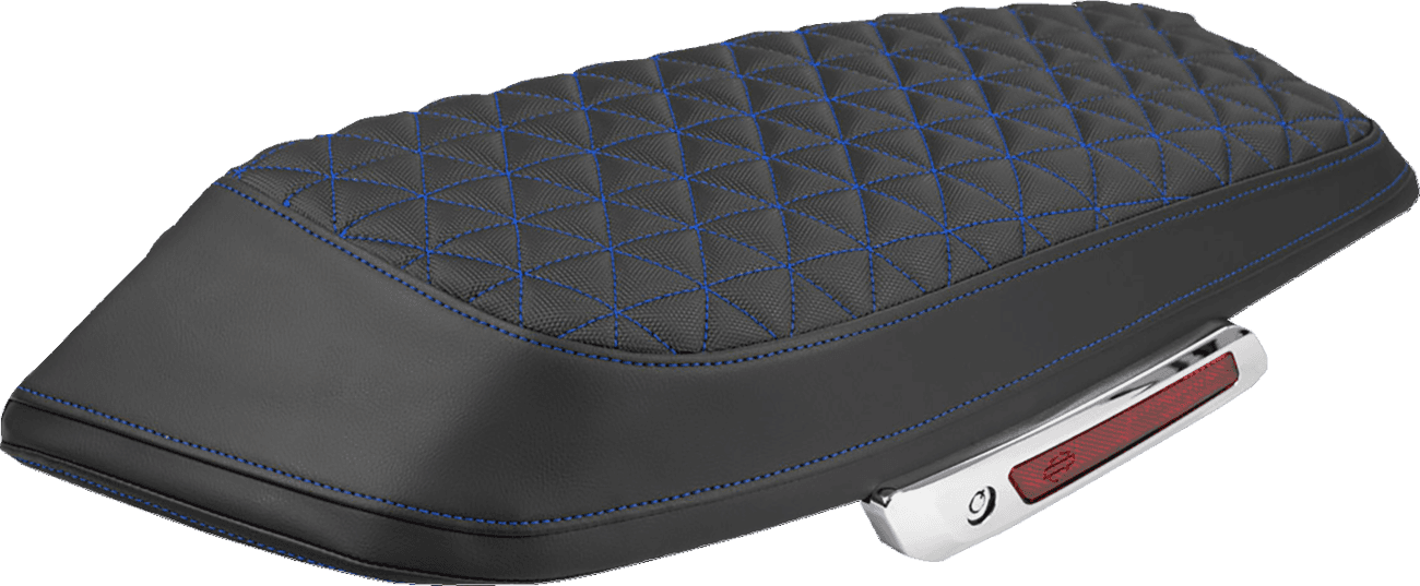 SADDLEMEN 3501-2362 Saddlebag Lid Covers - Tri-Gripper - Blue Stitch - FLH/FLT '23-'25