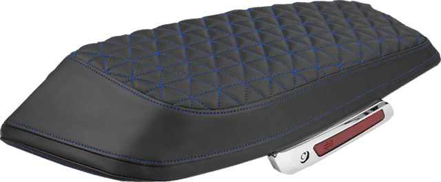 SADDLEMEN 3501-2362 Saddlebag Lid Covers - Tri-Gripper - Blue Stitch - FLH/FLT '23-'25