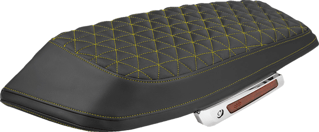 SADDLEMEN 3501-2368 Saddlebag Lid Covers - Tri-Gripper - Gold Stitch - FLH/FLT '23-'25