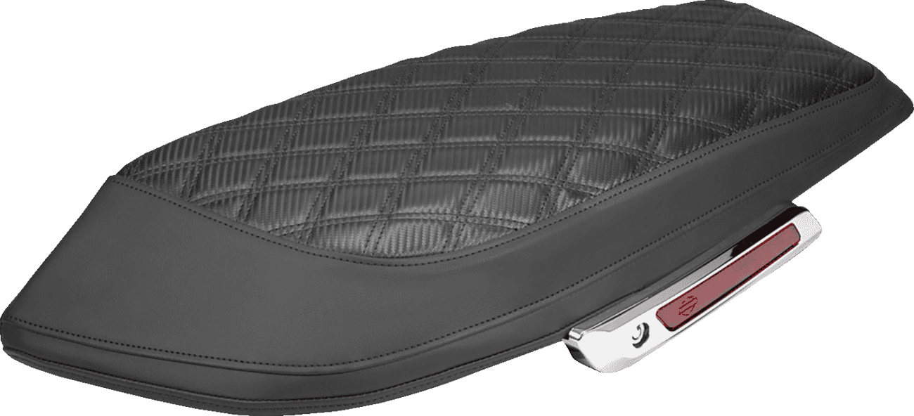 SADDLEMEN 35012376 Saddlebag Lid Covers - Lattice - Carbon Fiber - Black Stitch - FLH/FLT '23-'26