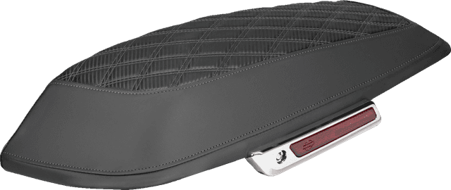 SADDLEMEN 35012386 Saddlebag Lid Covers - Lattice - Carbon Fiber - Gray Stitch - FLH/FLT '14-'24