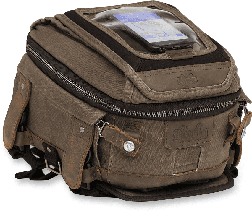 BURLY BRAND 3502-0260 Tank Tail Bag - Dark Oak