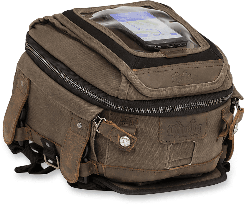 BURLY BRAND 3502-0260 Tank Tail Bag - Dark Oak