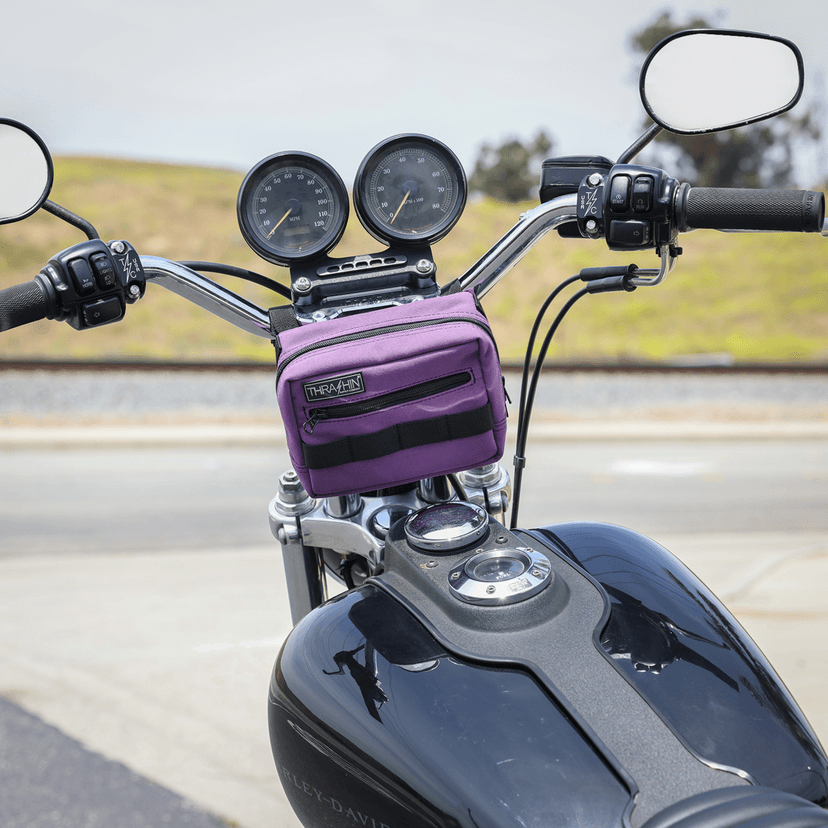 THRASHIN SUPPLY CO. 3510-0198 Handlebar Bag - Purple — image 6 of 6