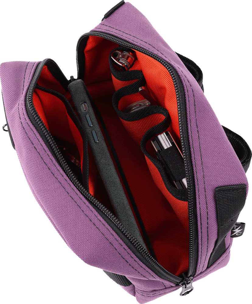 THRASHIN SUPPLY CO. 3510-0198 Handlebar Bag - Purple — image 4 of 6