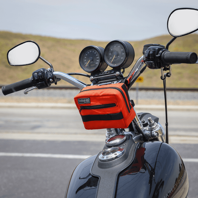 THRASHIN SUPPLY CO. 3510-0199 Handlebar Bag - Orange — image 6 of 6