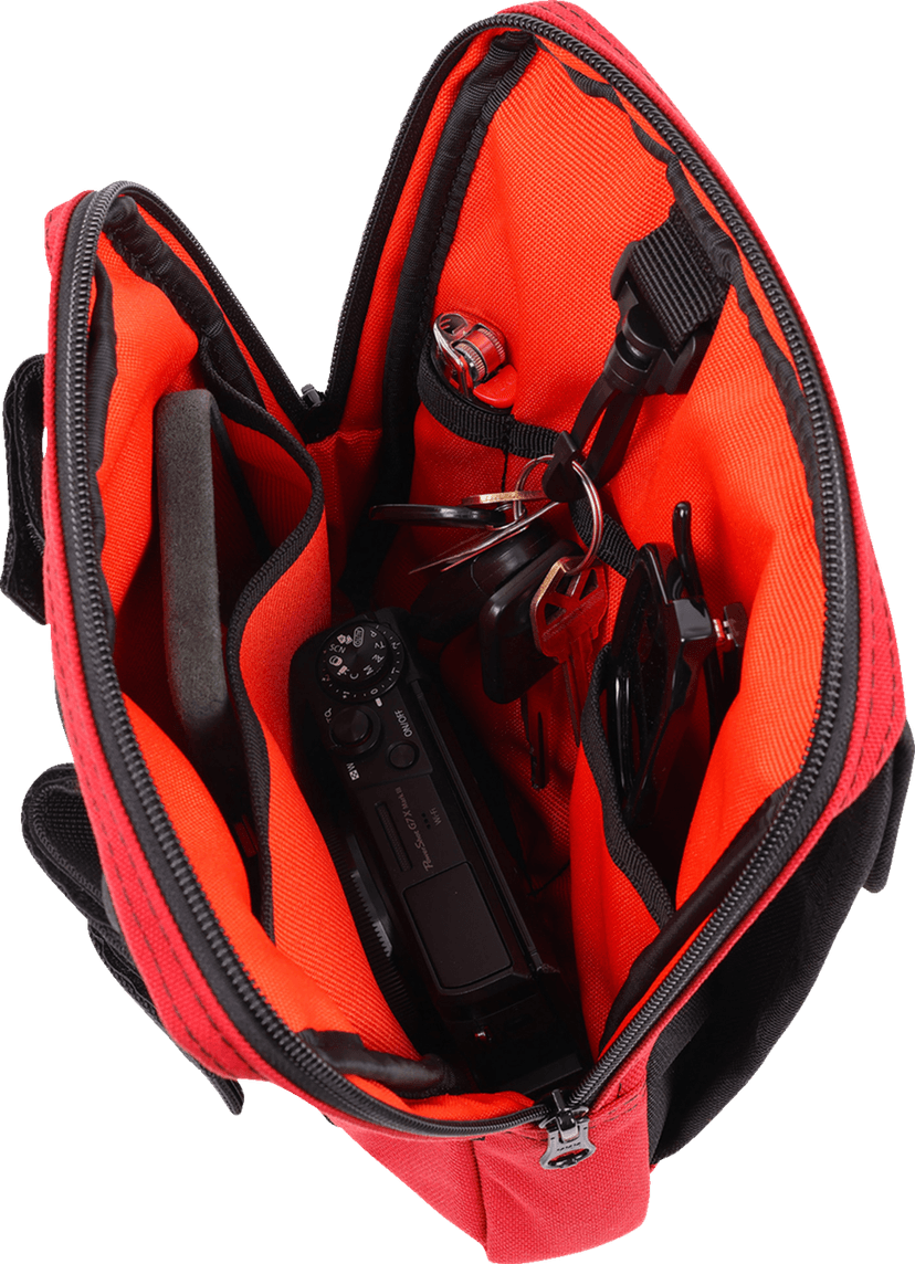 THRASHIN SUPPLY CO. 3510-0210 Handlebar Bag - Slim - Red — image 4 of 6